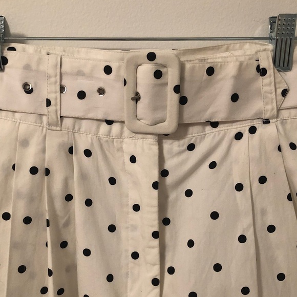 Vintage White Polka Dot High-Waisted Shorts - Picture 2 of 5